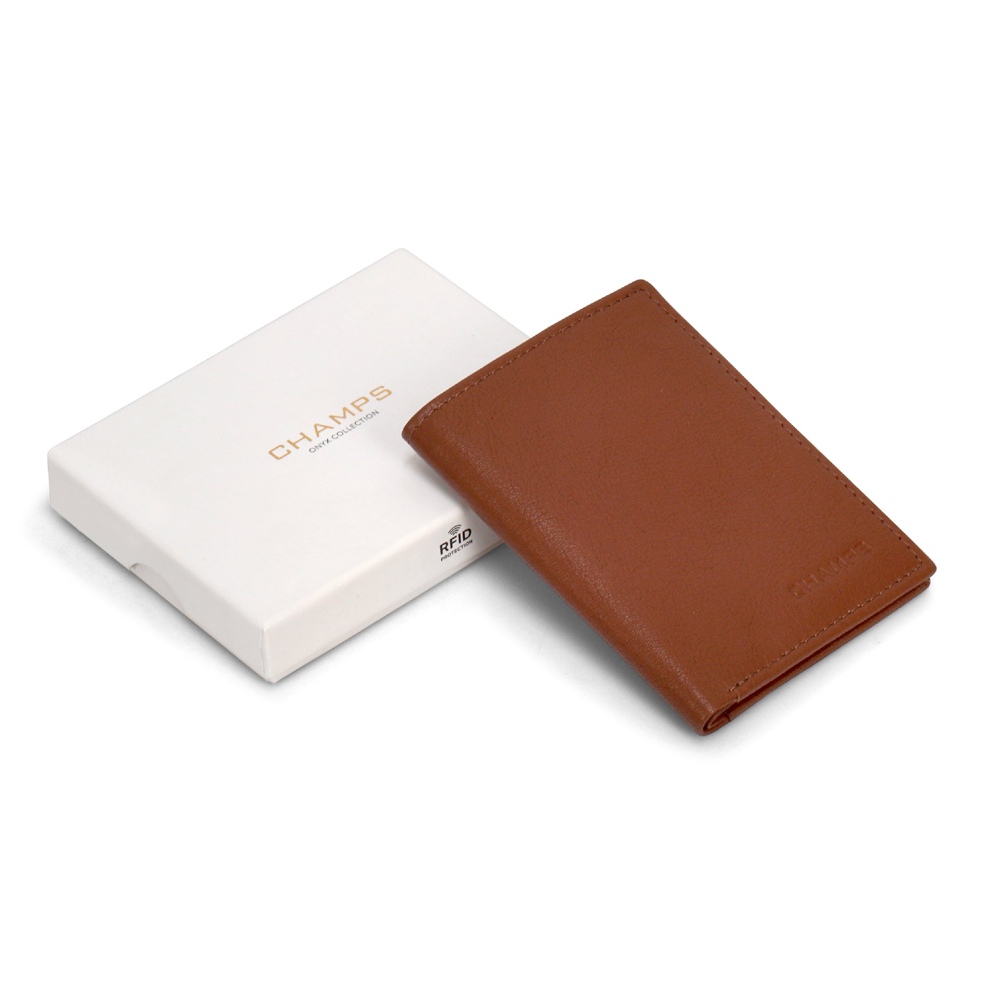 Onyx / Leather Vertical Slim Wallet 9