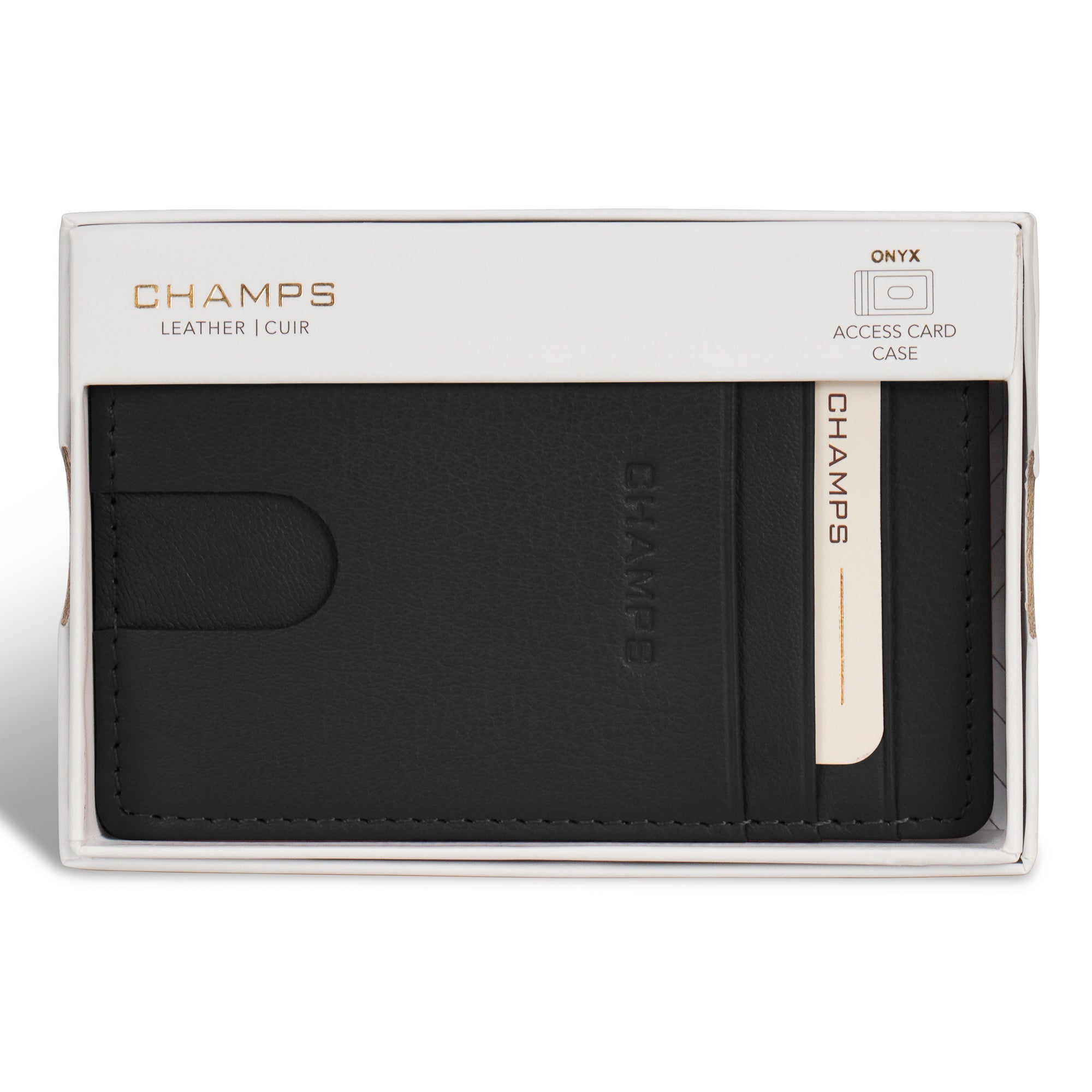 Onyx / Leather Access Card Case 5