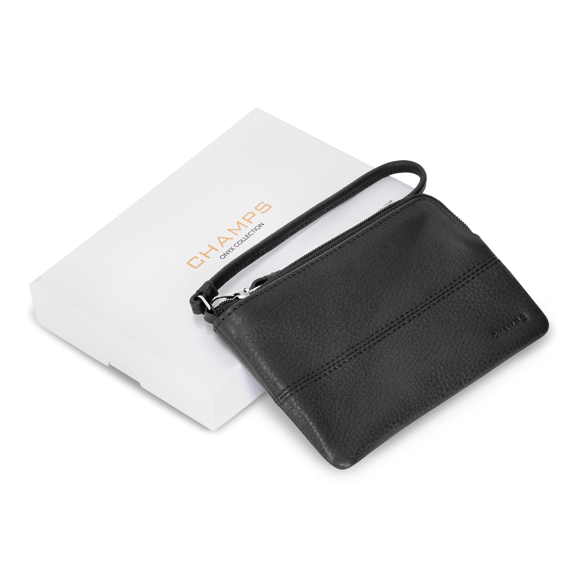 Onyx / Leather Wristlet 3