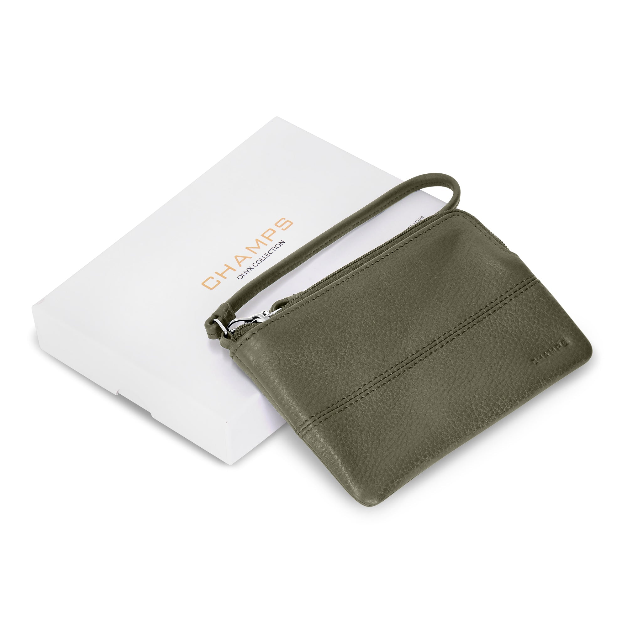 Onyx / Leather Wristlet 13