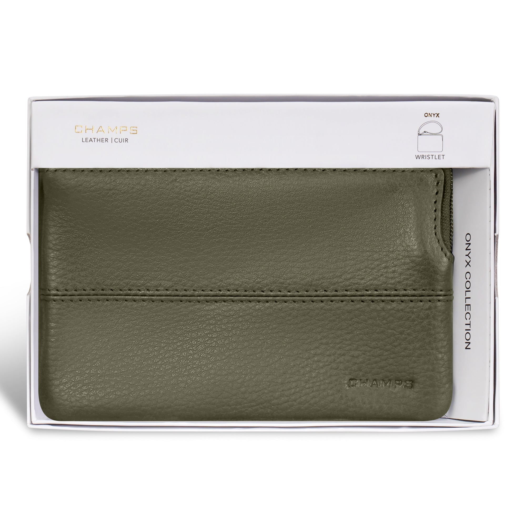 Onyx / Leather Wristlet 15