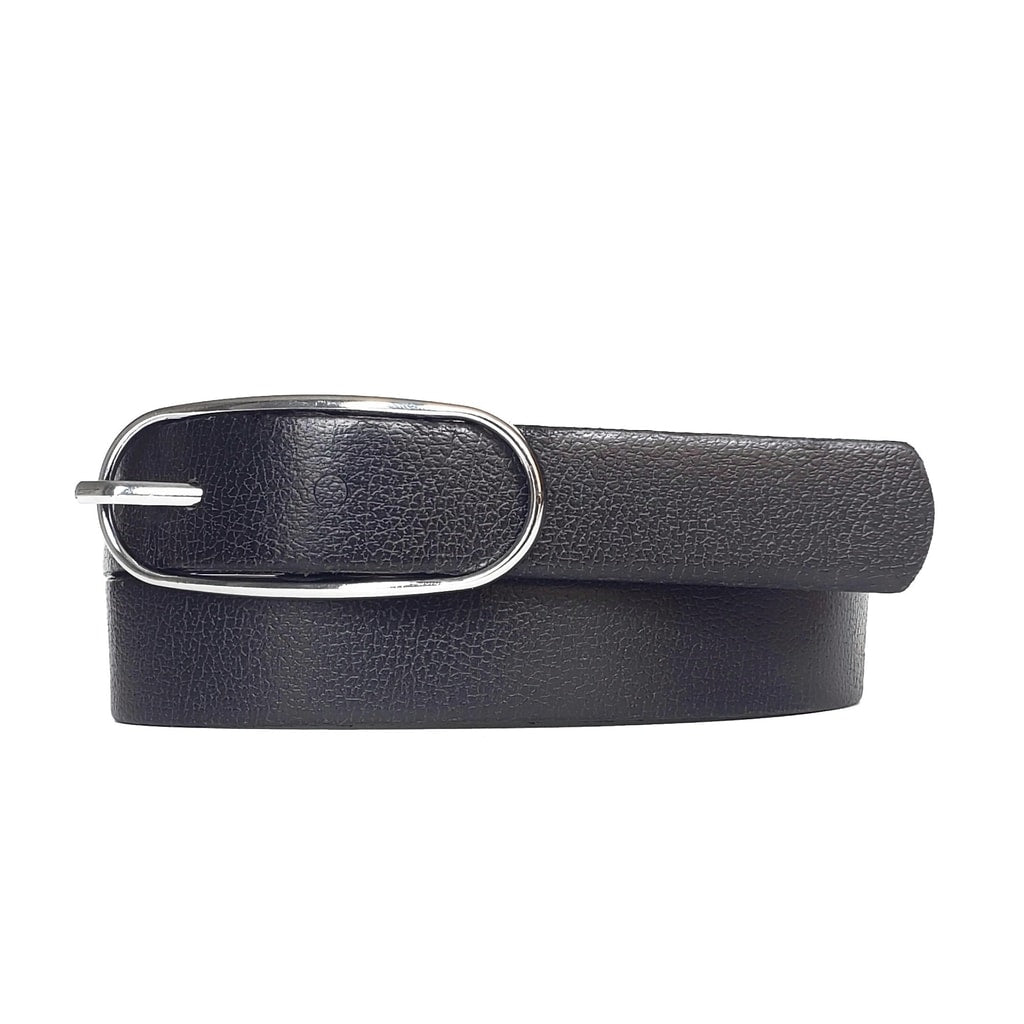 Aika - Brown Leather Waist Belt with Oval Buckle - Made in Canada 5