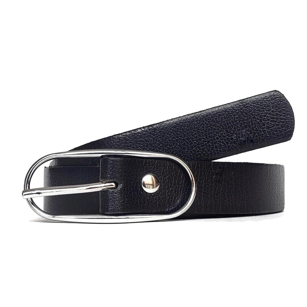 Aika - Brown Leather Waist Belt with Oval Buckle - Made in Canada 6