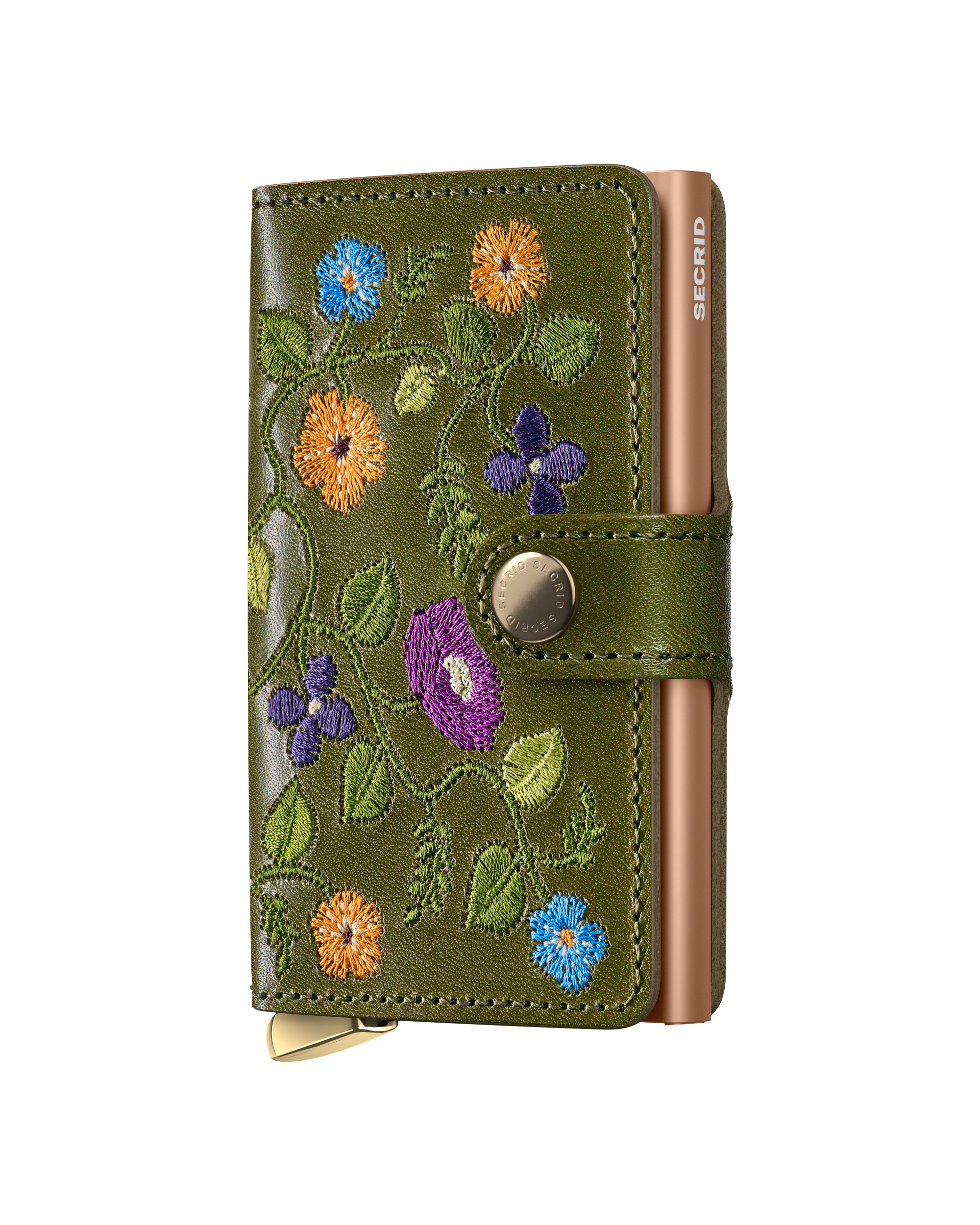 Secrid Miniwallet+ Stitch Floral - Olive+ 1