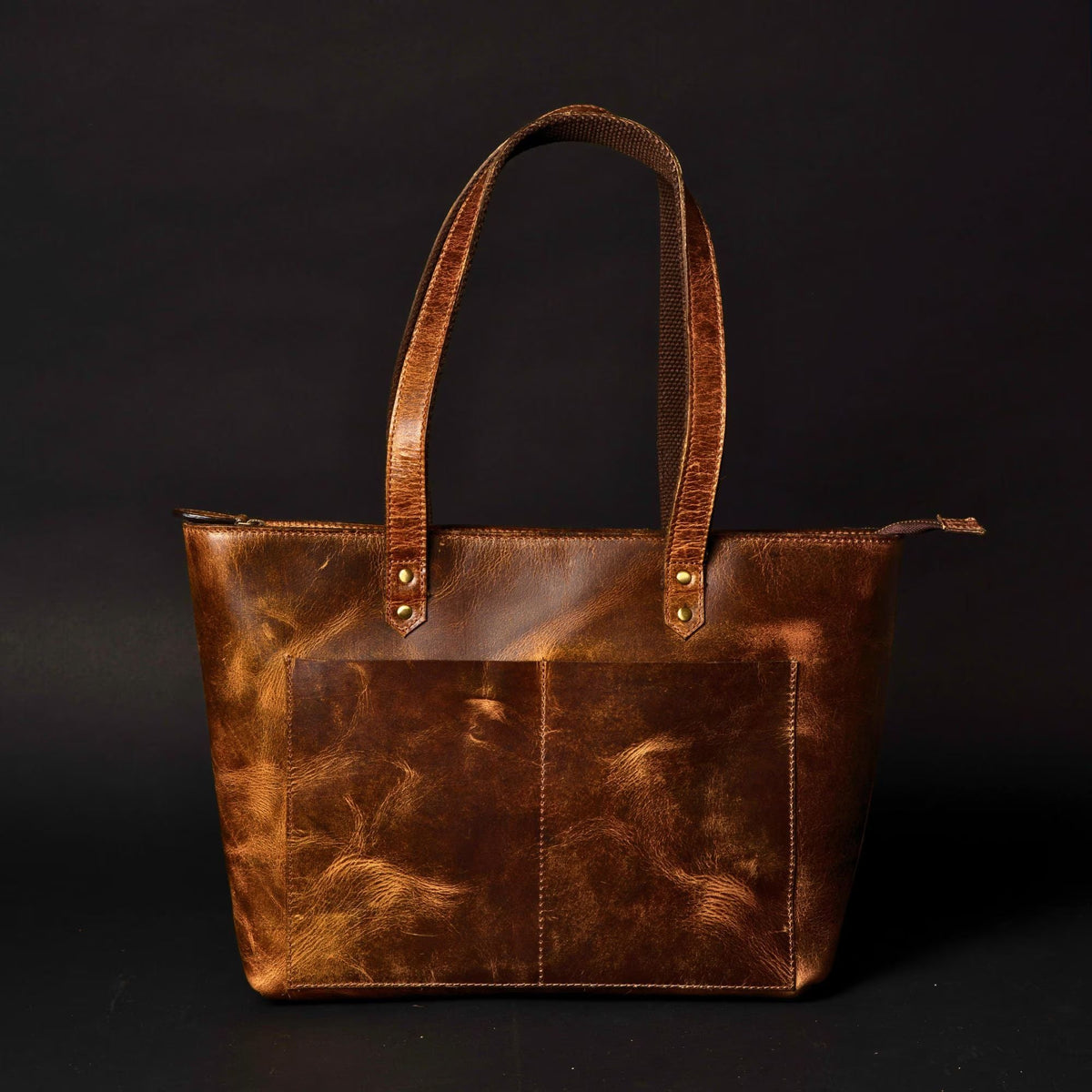 Classic Brown Leather Tote Bag 9
