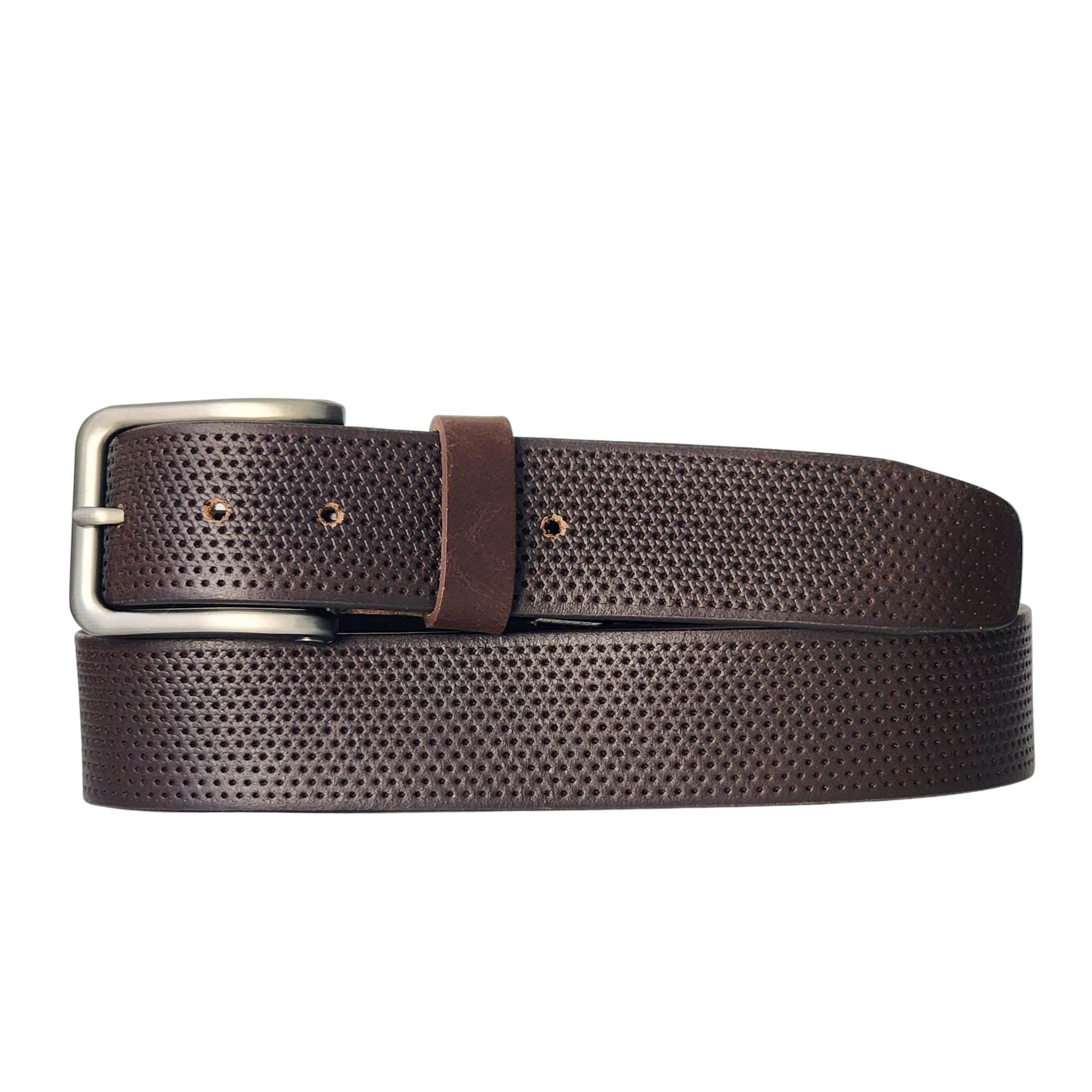 The Matrix Belt - Black Perforated 100% Full-Grain Leather Belt 6