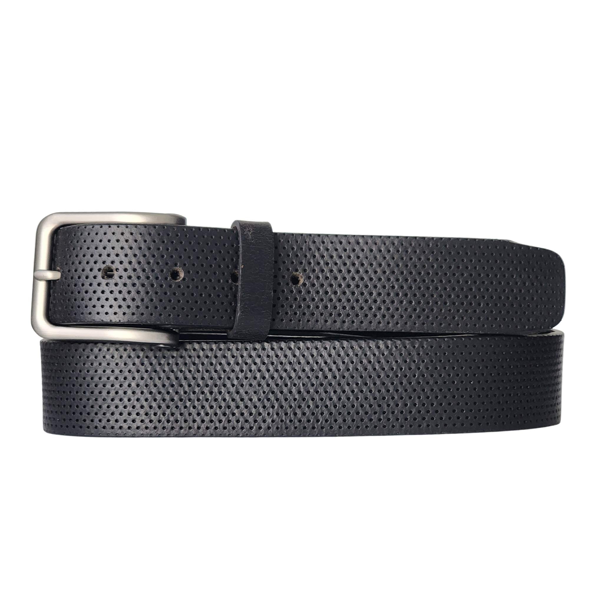 The Matrix Belt - Brown Perforated 100% Full-Grain Leather Belt 6