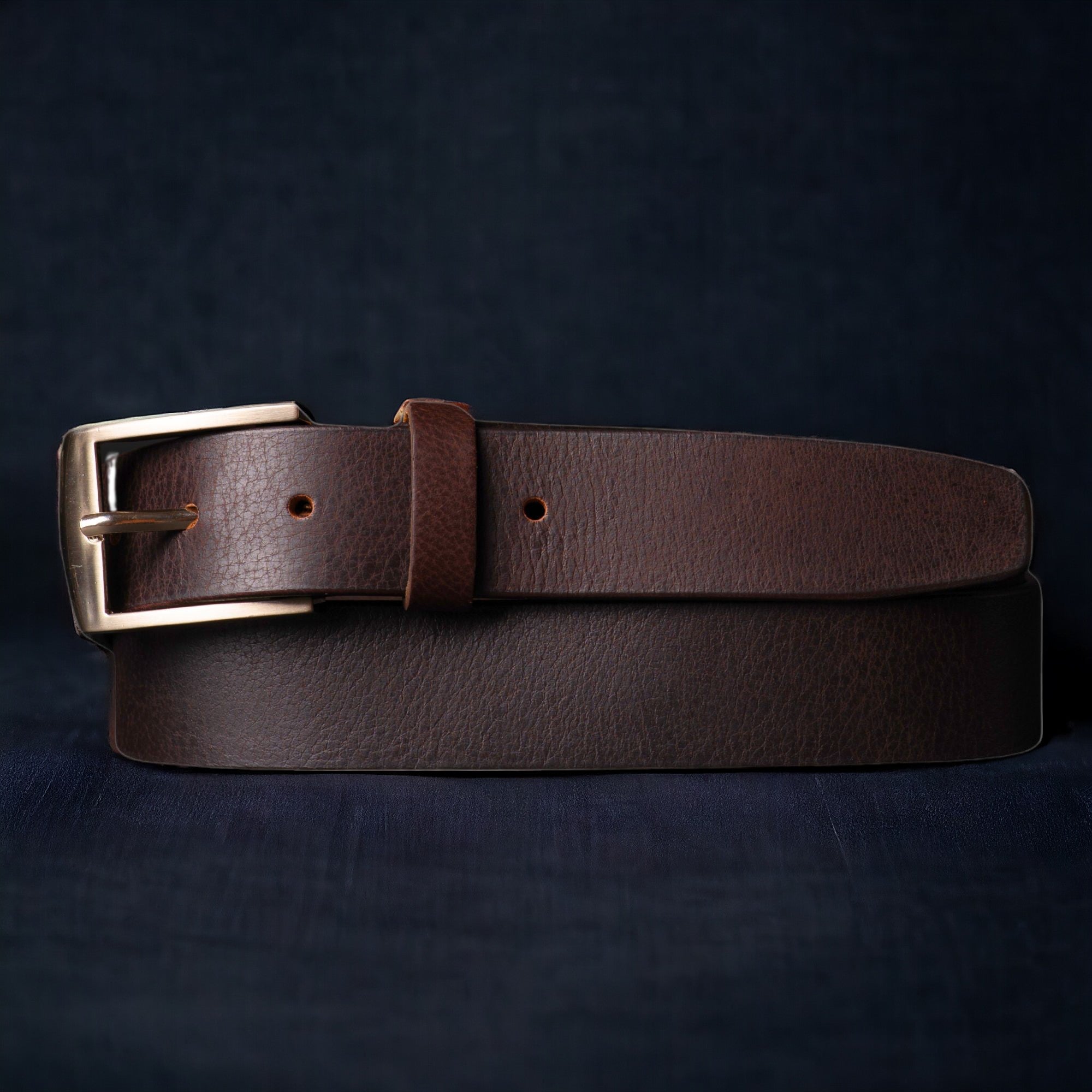 Ceinture Crest - Fine, noire, 100 % cuir pleine fleur  6