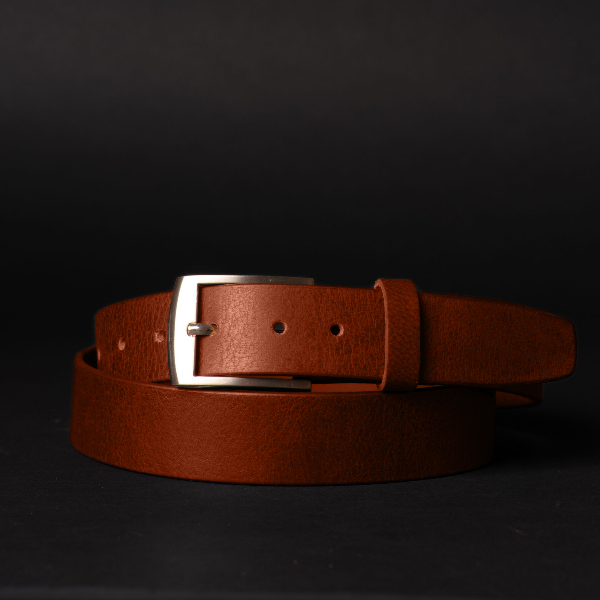 Ceinture Crest - Fine, noire, 100 % cuir pleine fleur  9