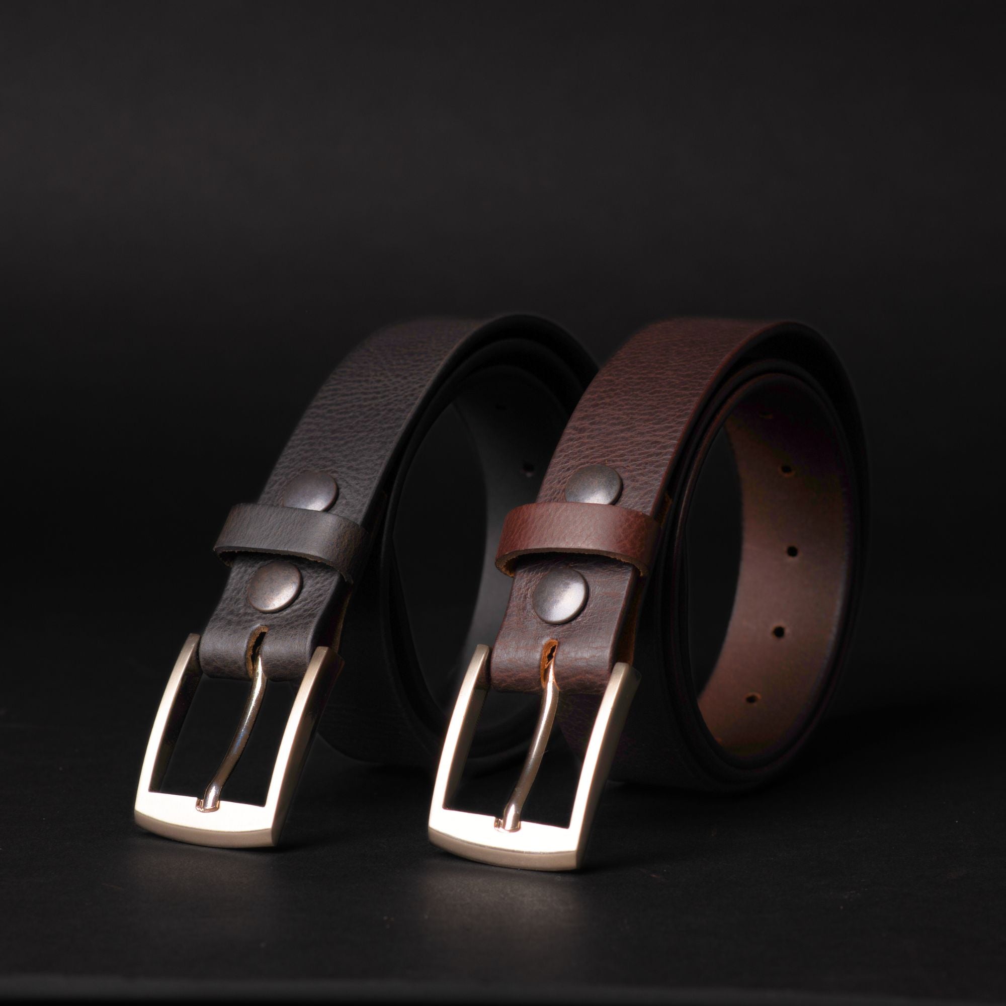 Ceinture Crest - Fine, marron, 100 % cuir pleine fleur  4