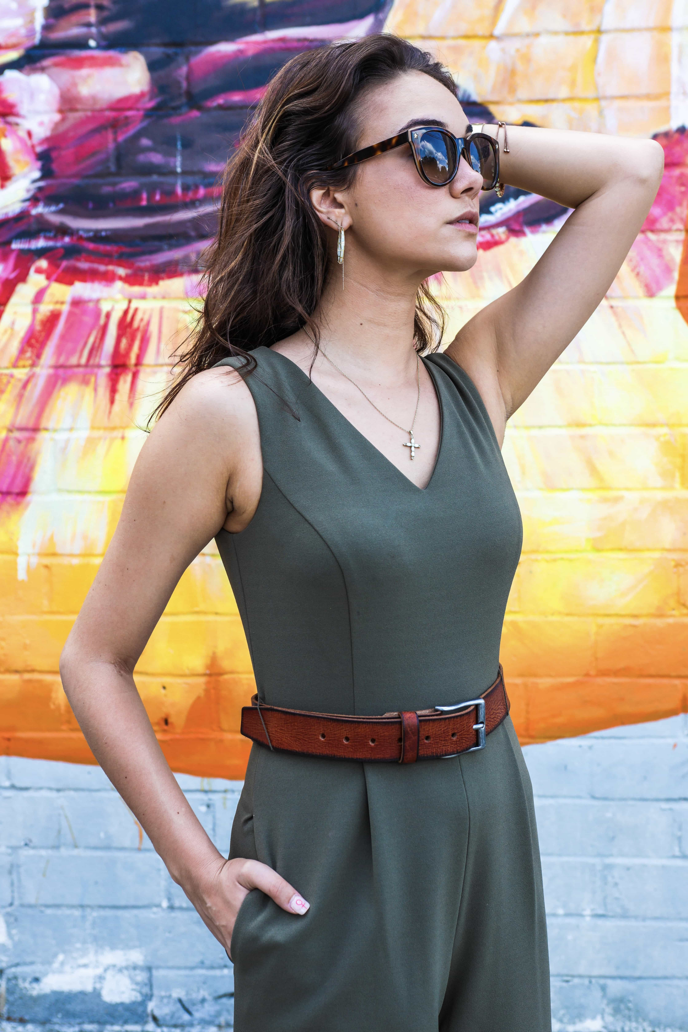 Canyon Belt  - Tan Women's Leather Belt & Charred Edges 8
