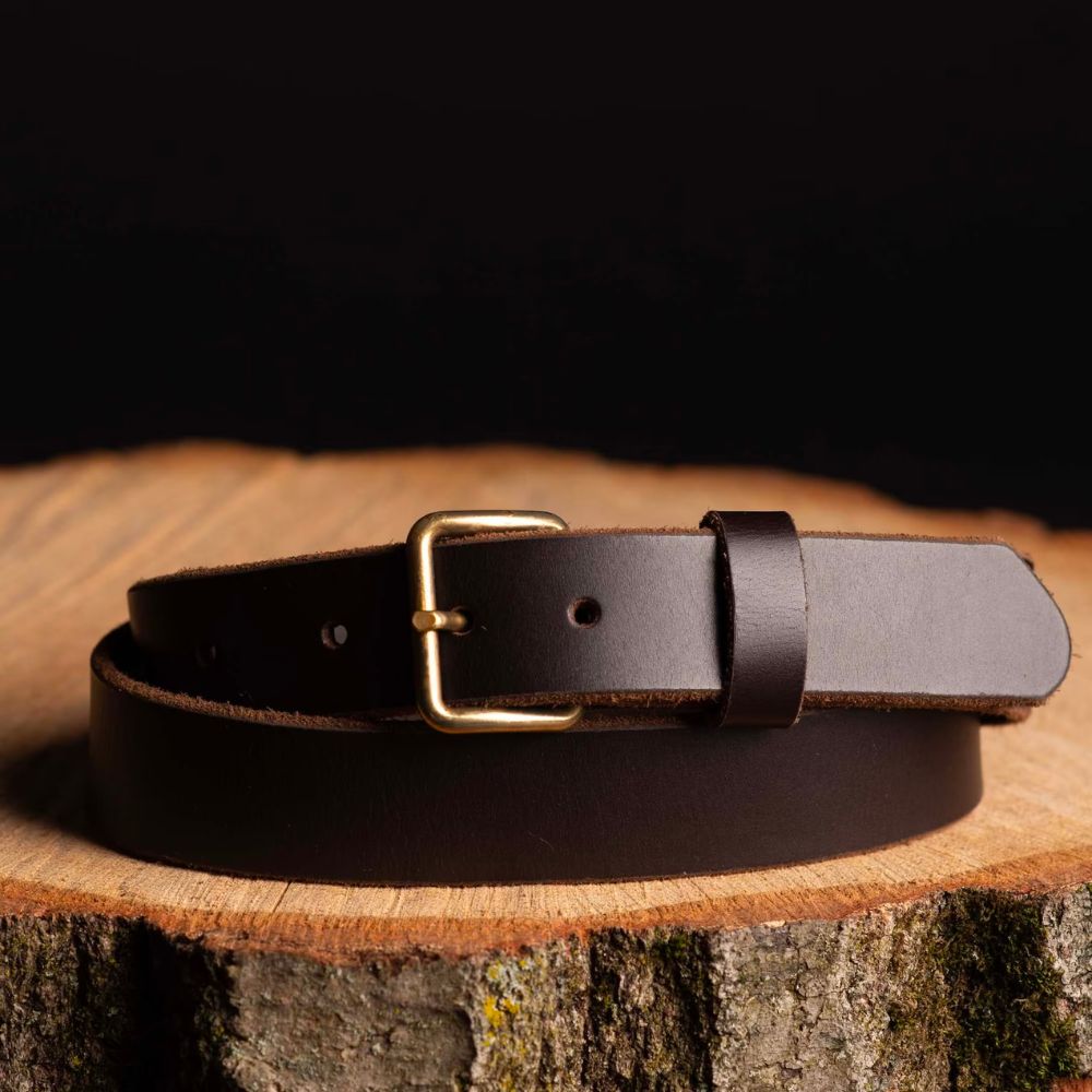 Ceinture Kyomi marron 100 % cuir de première qualité - Fabriquée au Canada  4