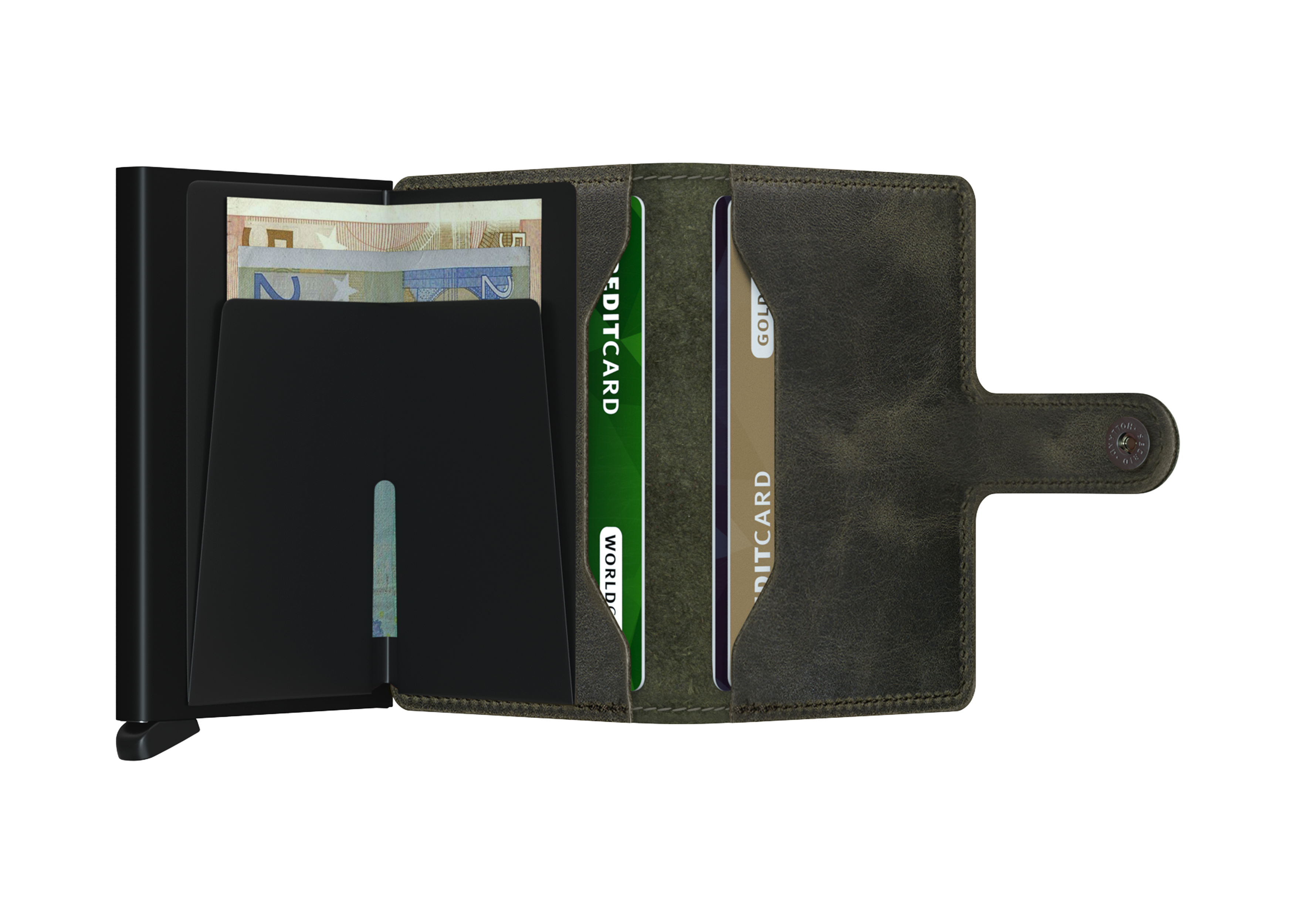 Secrid Miniwallet Vintage - Olive Black 3
