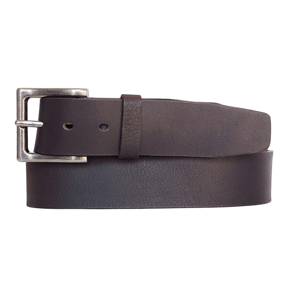 Ceinture Long Haul - Ceinture classique en cuir véritable couleur cognac  7