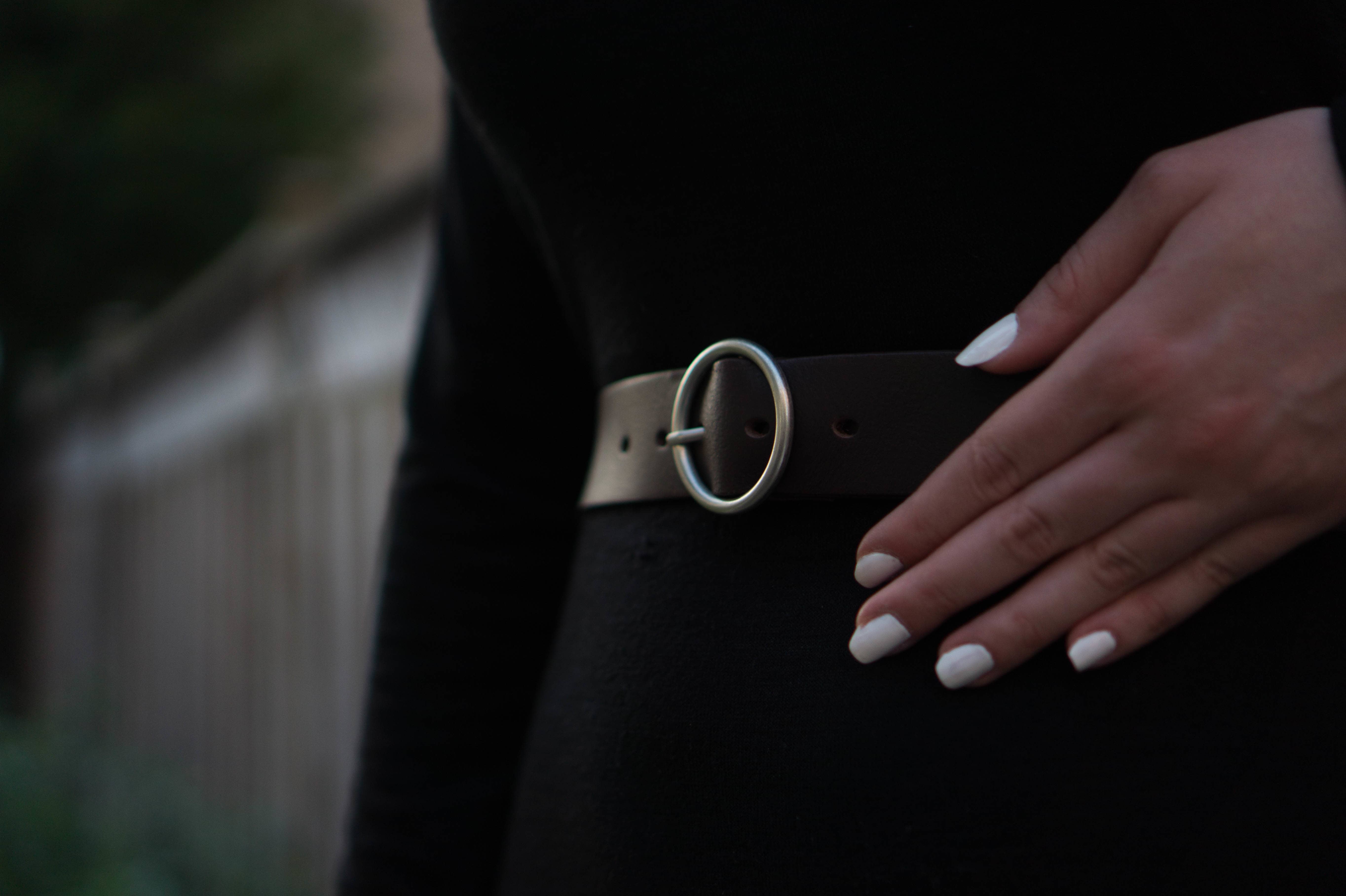 Sempre - Ceinture en cuir Vachetta marron avec boucle circulaire - Fabriquée au Canada  7