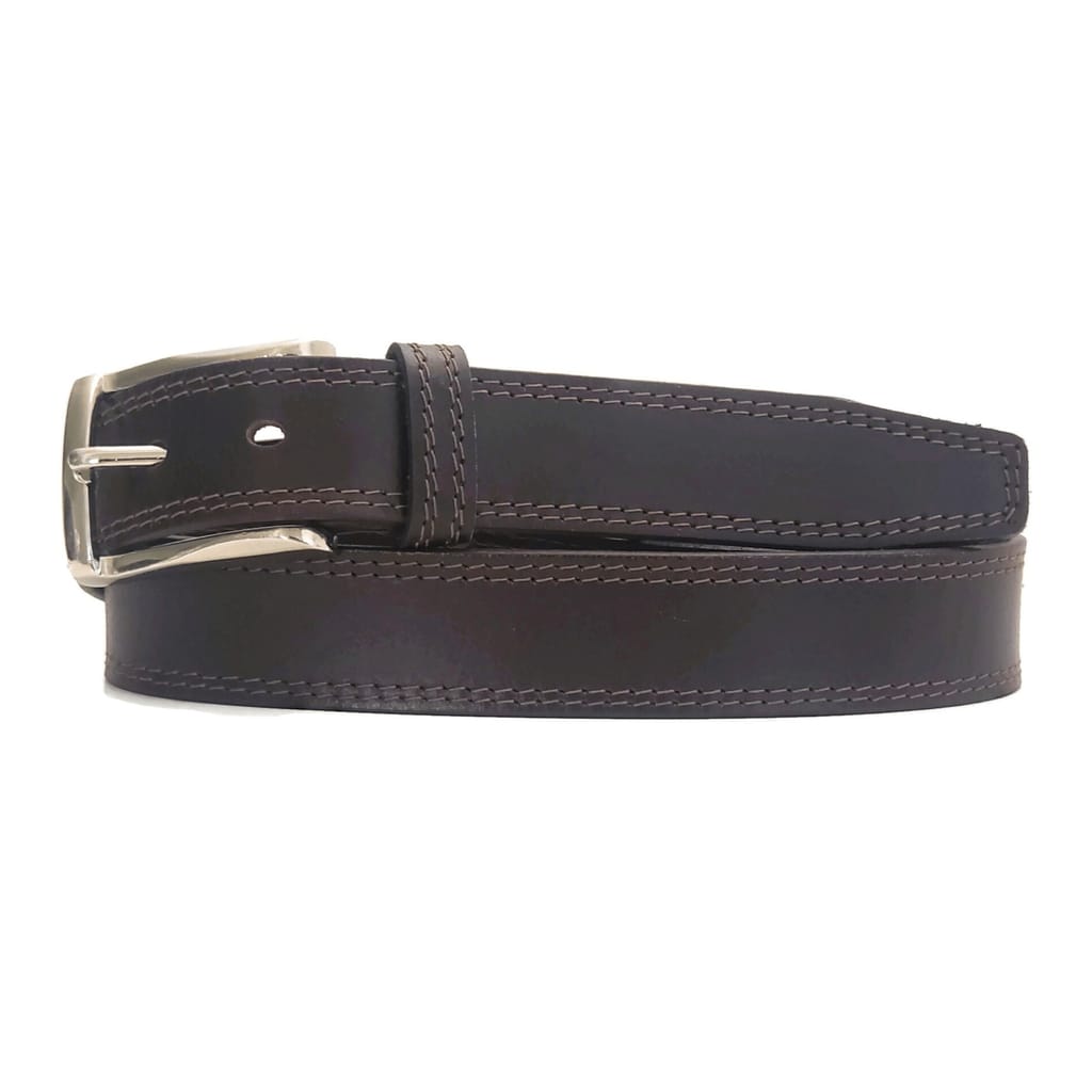 Ceinture Milestone - Ceinture noire habillée 100% cuir véritable  9