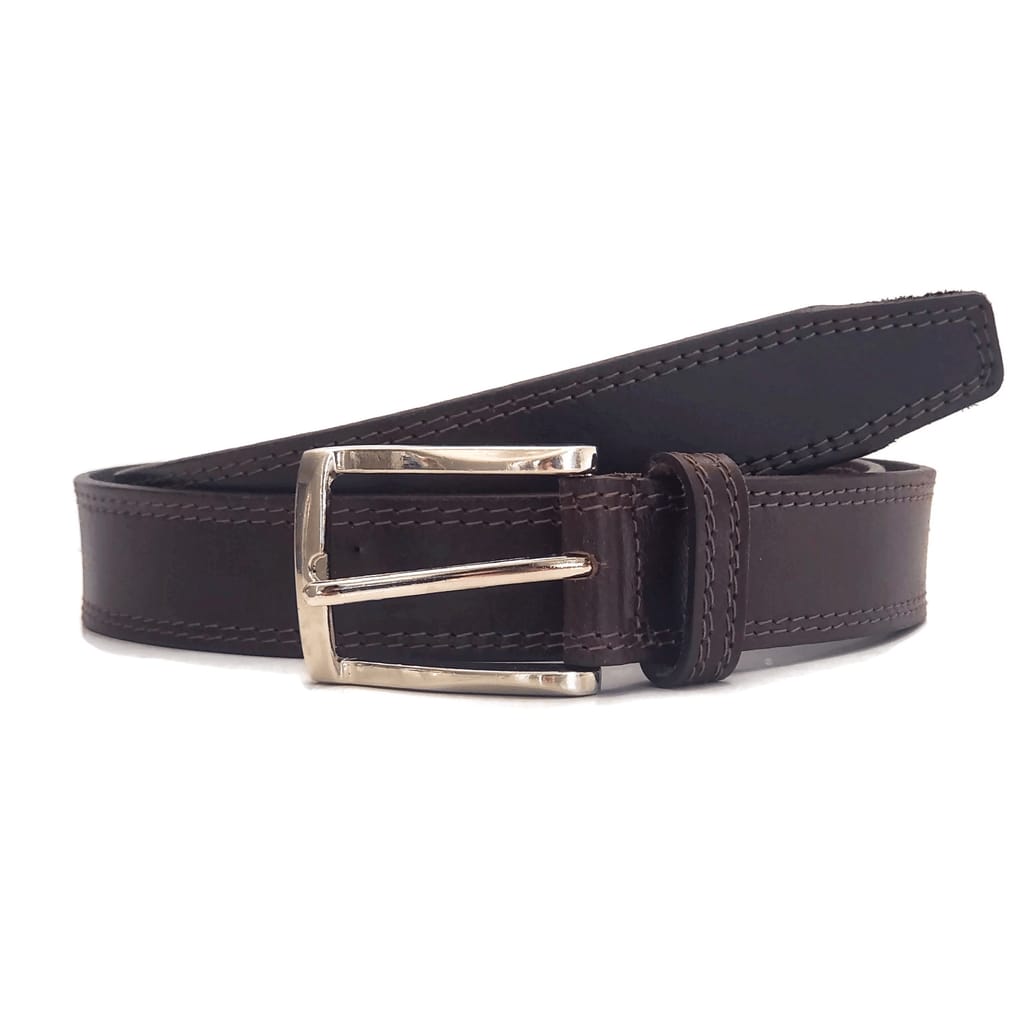 Ceinture Milestone - Ceinture noire habillée 100% cuir véritable  10