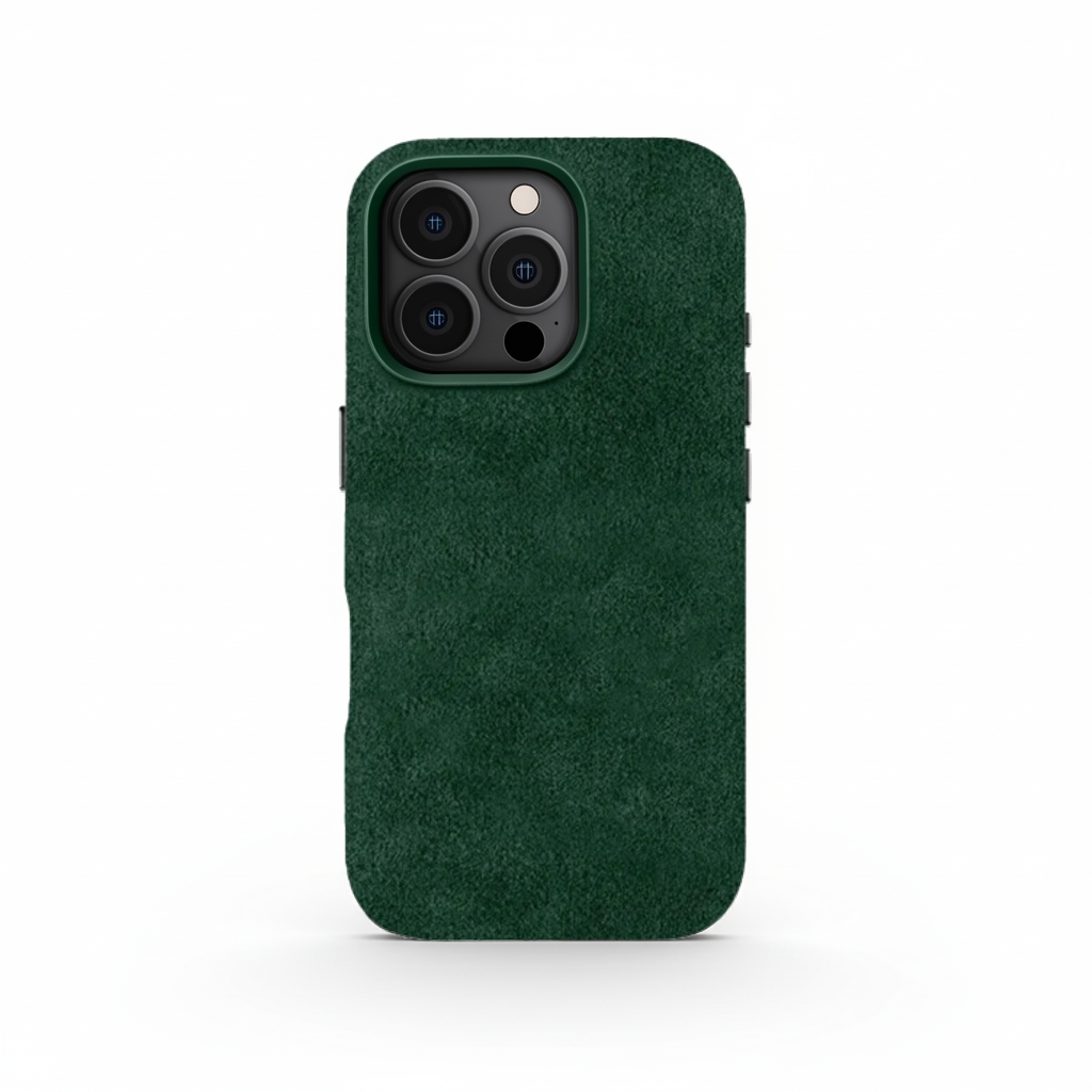 Green Alcantara Case For iPhone 16 6