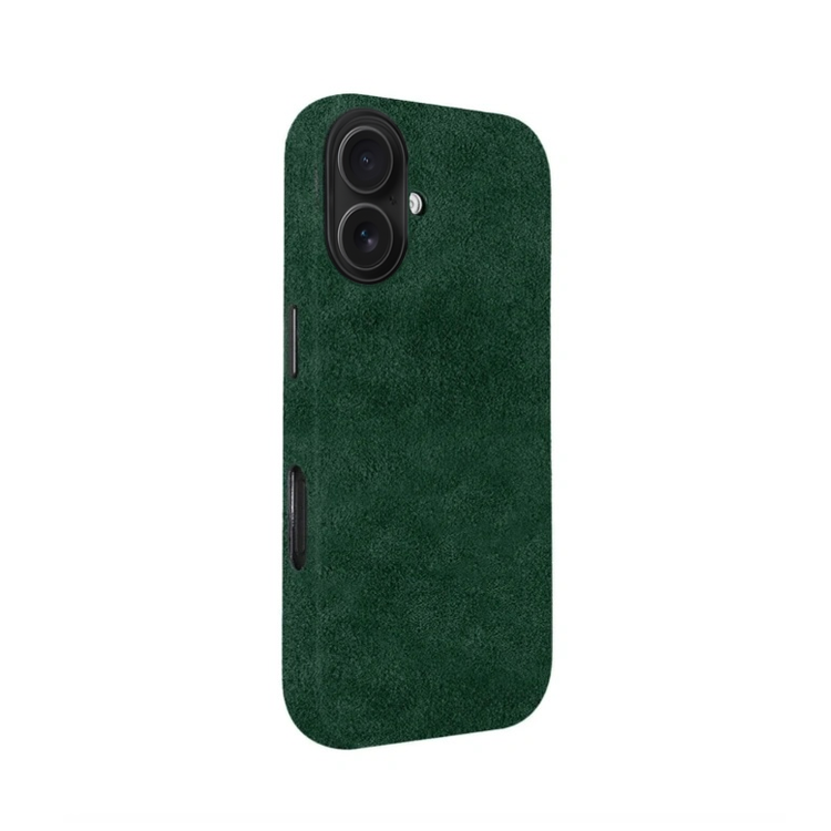 Green Alcantara Case For iPhone 16 3