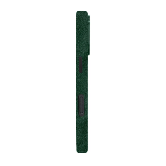 Green Alcantara Case For iPhone 16 Pro 4