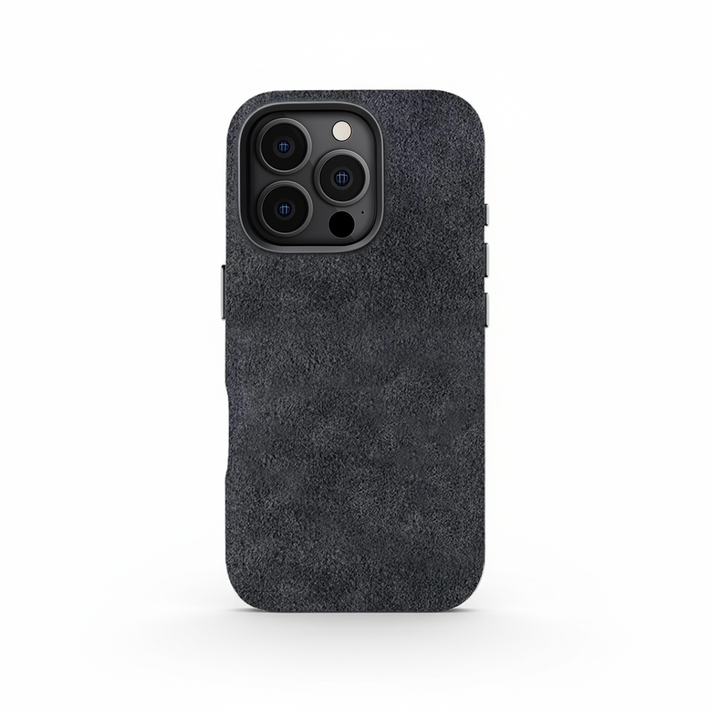 Grey Alcantara Case For iPhone 16 6