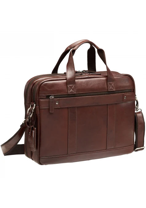 Mancini Buffalo Double Compartment Briefcase (80's Edition) 3