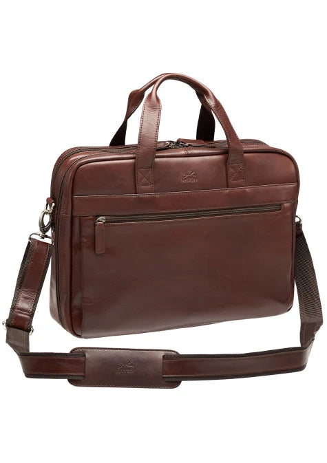 Mancini Buffalo Double Compartment Briefcase (80's Edition) 4