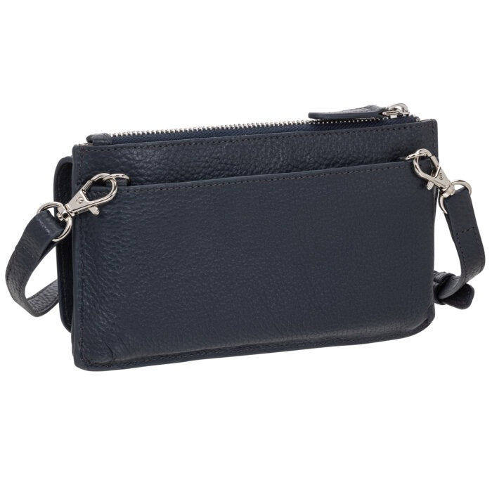 Mancini Pebbled Ladies RFID Crossbody Wallet 12