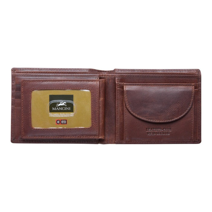 MANCINI Boulder Men’s RFID Secure Wallet with Removable Passcase & Coin Pocket 3