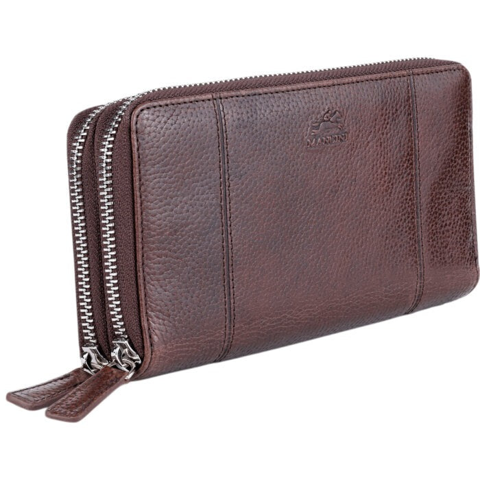 Mancini Fifth Avenue RFID Secure Double Zipper Wallet 14
