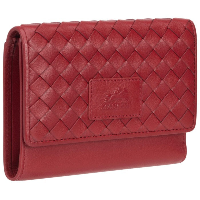 Mancini Basket Weave RFID Secure Medium Clutch Wallet 3