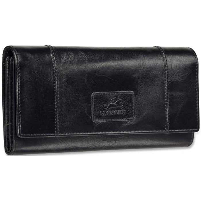 Mancini Casablanca Ladies’ RFID Secure Trifold Wallet 22