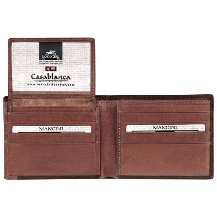 MANCINI Casablanca Men’s Billfold with Removable Passcase 8