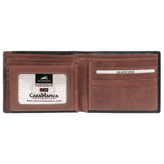 MANCINI Casablanca Men’s Billfold with Removable Passcase 12