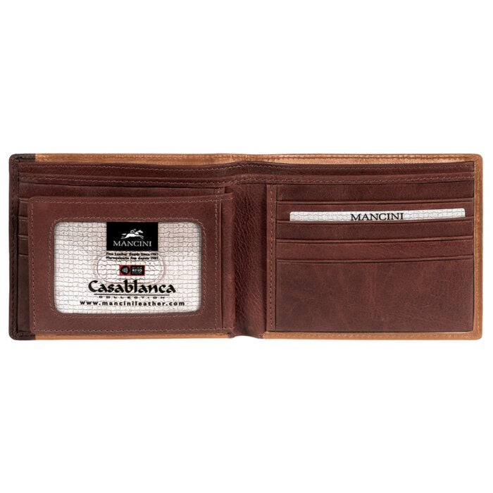 MANCINI Casablanca Men’s Billfold with Removable Passcase 18