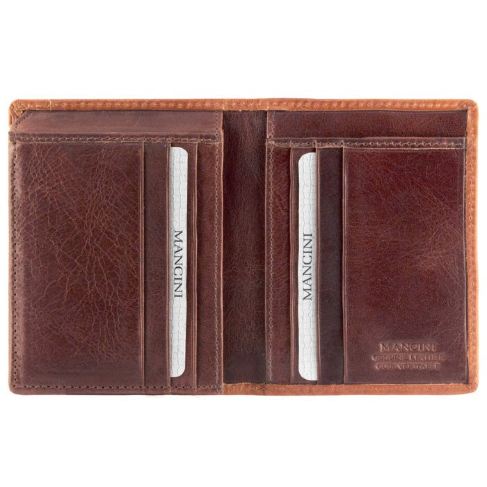 MANCINI Casablanca Men’s Unique Vertical Wing Wallet 5