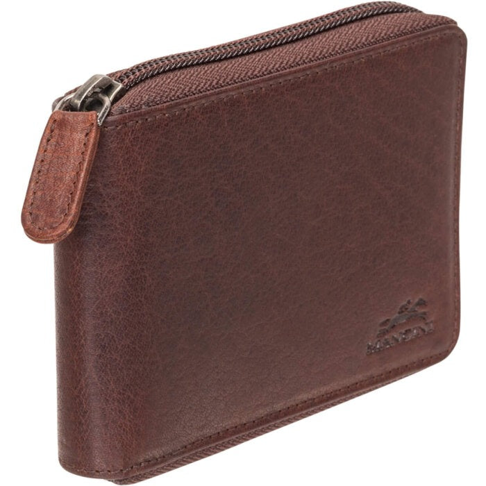MANCINI Buffalo RFID Secure Zippered Billfold with Removable Passcase 1