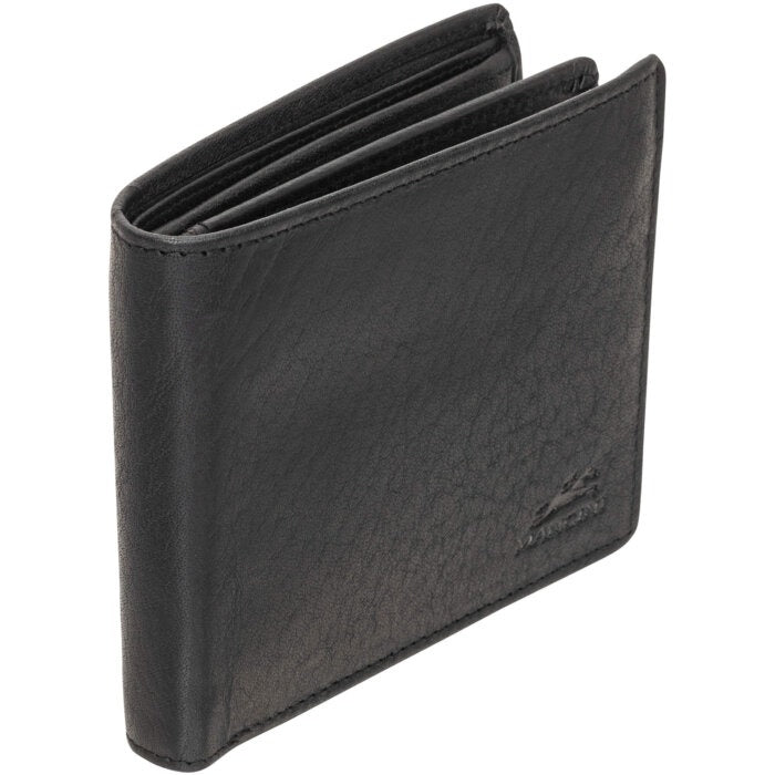 MANCINI Buffalo RFID Secure Center Wing Wallet with Coin Pocket 12