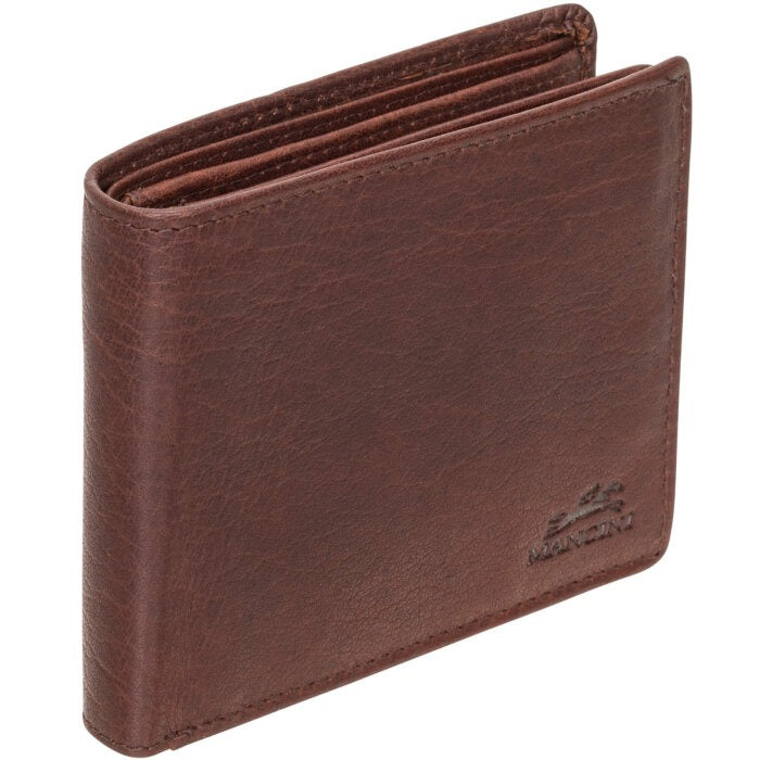 MANCINI Buffalo RFID Secure Center Wing Wallet with Coin Pocket 7