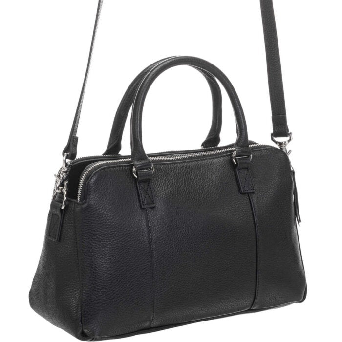 Mancini Pebbled Jennifer Satchel Bag 25