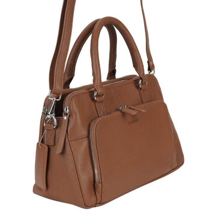Mancini Pebbled Jennifer Satchel Bag 17