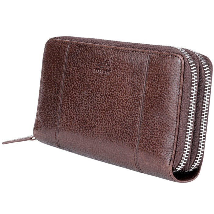 Mancini Fifth Avenue RFID Secure Double Zipper Wallet 15
