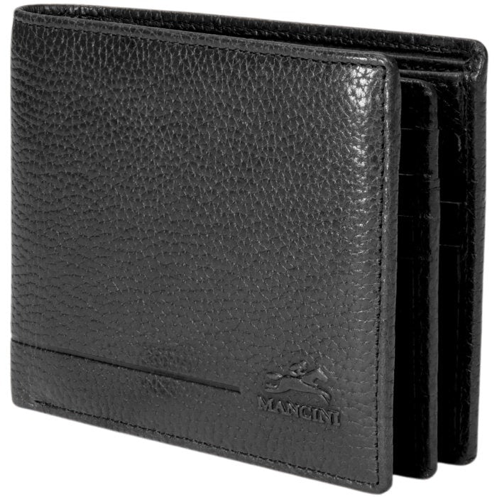 MANCINI Fifth Avenue RFID Secure Center Wing Wallet with Coin Pocket 14