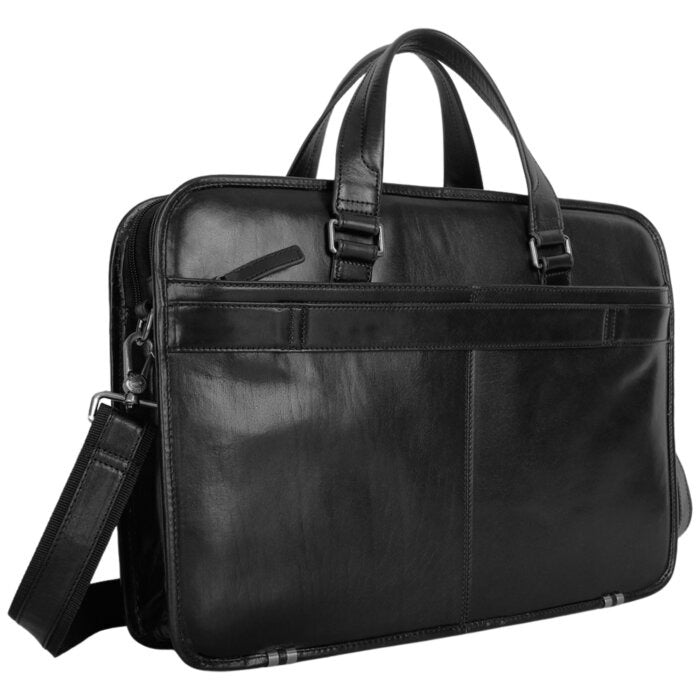Mancini Pelle D’oro Triple Compartment 15.6” Laptop / Tablet Briefcase 23