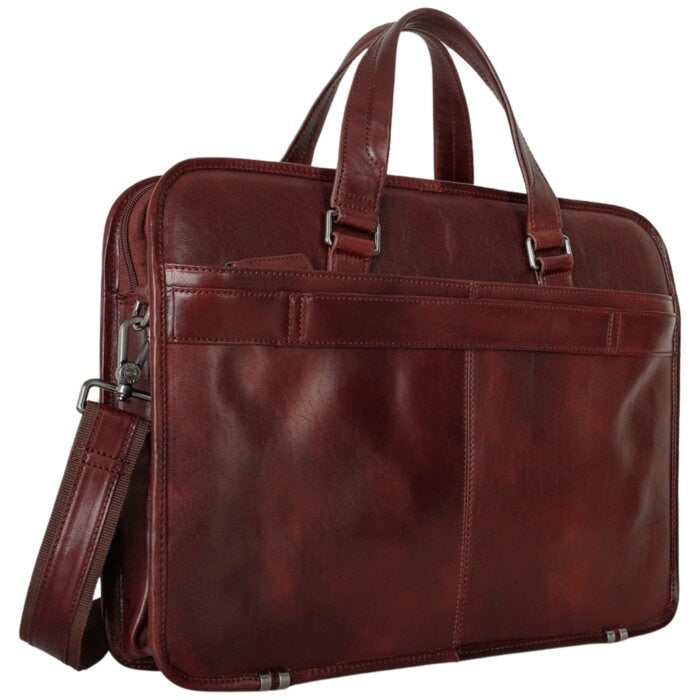 Mancini Pelle D’oro Triple Compartment 15.6” Laptop / Tablet Briefcase 14