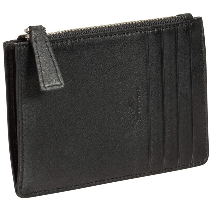 Mancini Basket Weave RFID Secure Card Case and Coin Pocket 17