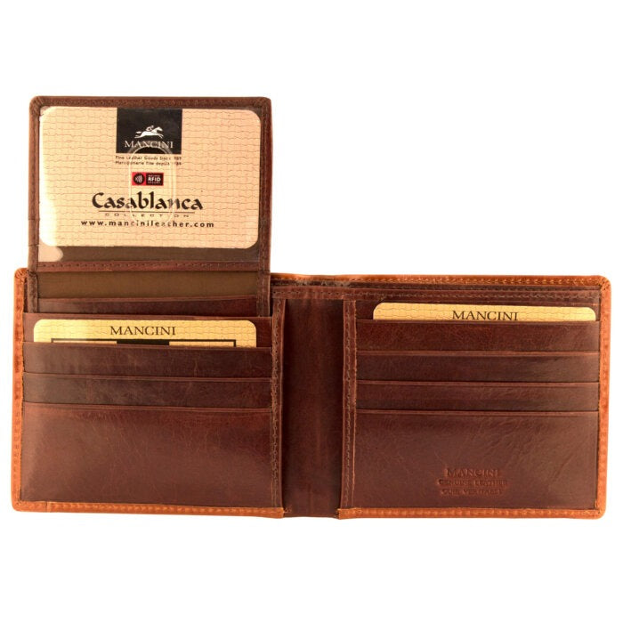 MANCINI Casablanca Men’s Billfold with Removable Passcase 11