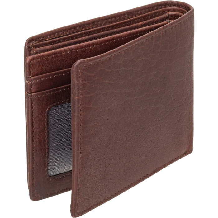 MANCINI Buffalo RFID Secure Center Wing Wallet with Coin Pocket 8