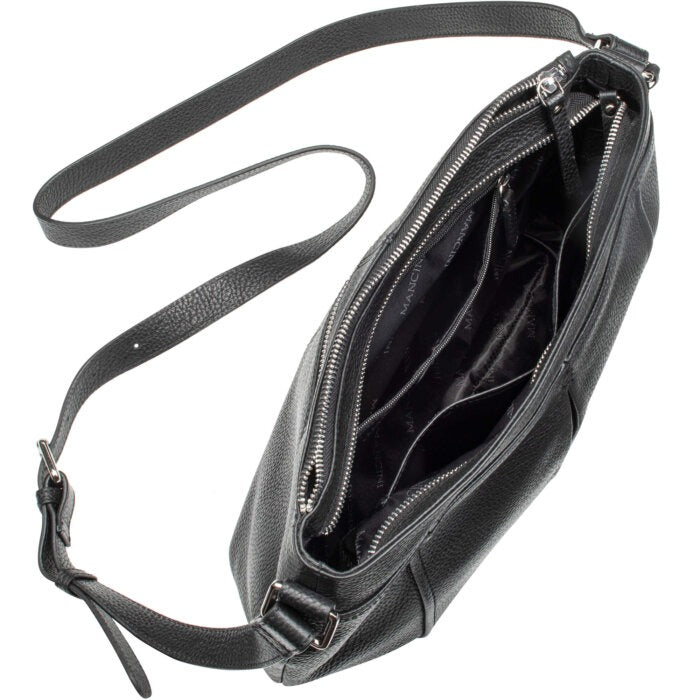 Mancini Pebbled Scarlet Crossbody Hobo Bag 7
