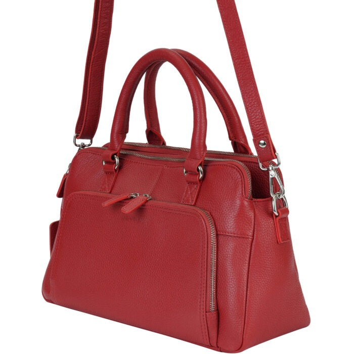Mancini Pebbled Jennifer Satchel Bag 6